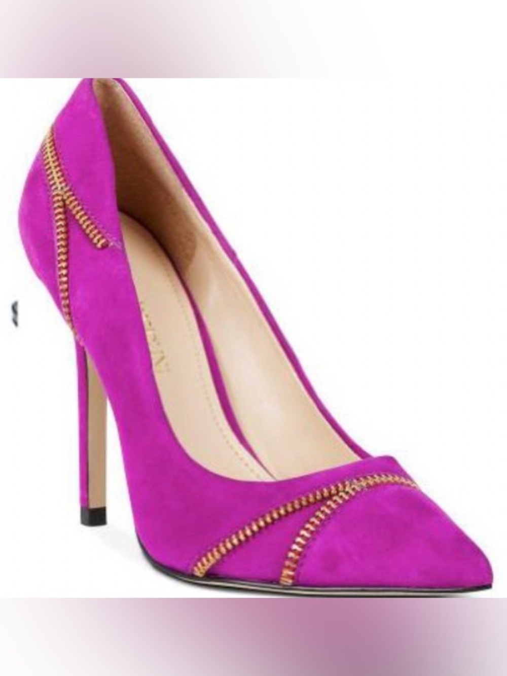 Enzo Angolini women’s purple gold zipper pump new size 7